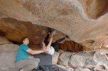 Bouldering in Hueco Tanks on 04/13/2019 with Blue Lizard Climbing and Yoga
Filename: SRM_20190413_1239030.jpg
Aperture: f/5.6
Shutter Speed: 1/100
Body: Canon EOS-1D Mark II
Lens: Canon EF 16-35mm f/2.8 L