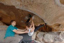 Bouldering in Hueco Tanks on 04/13/2019 with Blue Lizard Climbing and Yoga
Filename: SRM_20190413_1239140.jpg
Aperture: f/5.6
Shutter Speed: 1/200
Body: Canon EOS-1D Mark II
Lens: Canon EF 16-35mm f/2.8 L