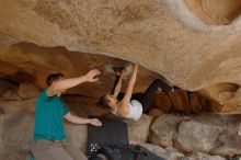 Bouldering in Hueco Tanks on 04/13/2019 with Blue Lizard Climbing and Yoga
Filename: SRM_20190413_1254501.jpg
Aperture: f/5.6
Shutter Speed: 1/250
Body: Canon EOS-1D Mark II
Lens: Canon EF 16-35mm f/2.8 L