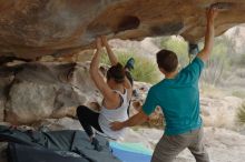 Bouldering in Hueco Tanks on 04/13/2019 with Blue Lizard Climbing and Yoga
Filename: SRM_20190413_1311200.jpg
Aperture: f/4.0
Shutter Speed: 1/640
Body: Canon EOS-1D Mark II
Lens: Canon EF 50mm f/1.8 II