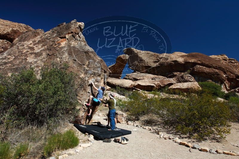 Bouldering in Hueco Tanks on 04/26/2019 with Blue Lizard Climbing and Yoga

Filename: SRM_20190426_1025360.jpg
Aperture: f/5.6
Shutter Speed: 1/250
Body: Canon EOS-1D Mark II
Lens: Canon EF 16-35mm f/2.8 L