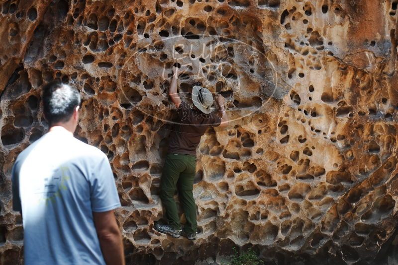 Bouldering in Hueco Tanks on 04/26/2019 with Blue Lizard Climbing and Yoga

Filename: SRM_20190426_1233180.jpg
Aperture: f/4.0
Shutter Speed: 1/250
Body: Canon EOS-1D Mark II
Lens: Canon EF 50mm f/1.8 II