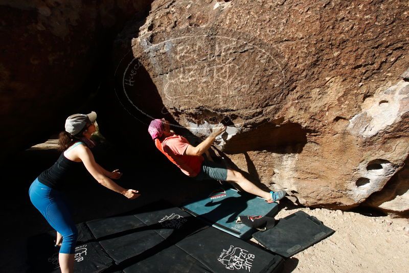Bouldering in Hueco Tanks on 06/23/2019 with Blue Lizard Climbing and Yoga

Filename: SRM_20190623_0818230.jpg
Aperture: f/5.6
Shutter Speed: 1/320
Body: Canon EOS-1D Mark II
Lens: Canon EF 16-35mm f/2.8 L