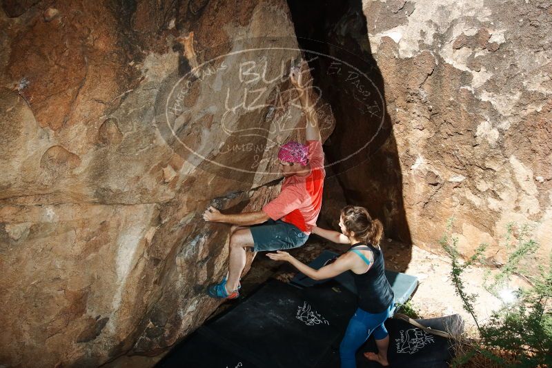 Bouldering in Hueco Tanks on 06/23/2019 with Blue Lizard Climbing and Yoga

Filename: SRM_20190623_1032450.jpg
Aperture: f/7.1
Shutter Speed: 1/250
Body: Canon EOS-1D Mark II
Lens: Canon EF 16-35mm f/2.8 L