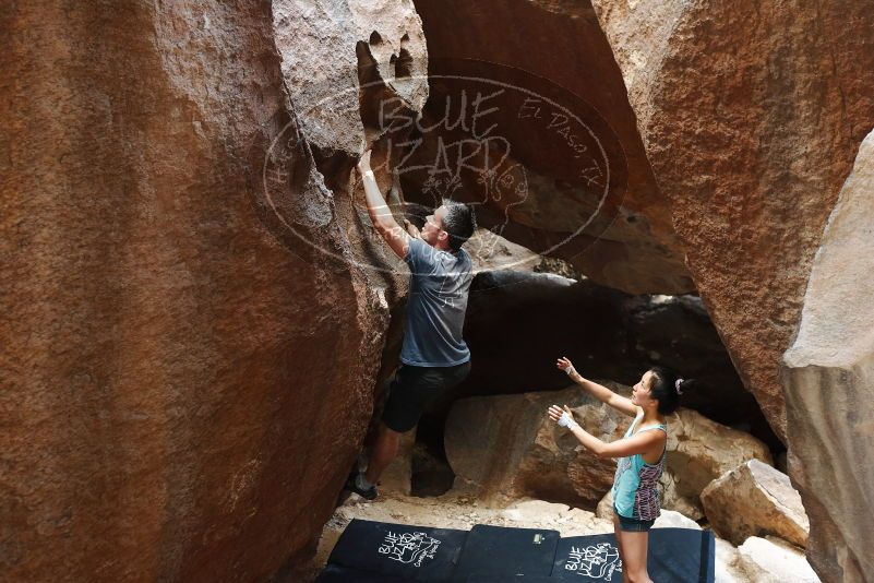 Bouldering in Hueco Tanks on 06/28/2019 with Blue Lizard Climbing and Yoga

Filename: SRM_20190628_1655330.jpg
Aperture: f/3.2
Shutter Speed: 1/160
Body: Canon EOS-1D Mark II
Lens: Canon EF 50mm f/1.8 II