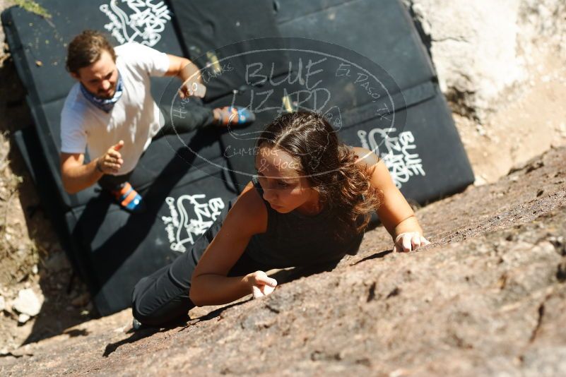 Bouldering in Hueco Tanks on 08/02/2019 with Blue Lizard Climbing and Yoga

Filename: SRM_20190802_1012040.jpg
Aperture: f/4.0
Shutter Speed: 1/640
Body: Canon EOS-1D Mark II
Lens: Canon EF 50mm f/1.8 II