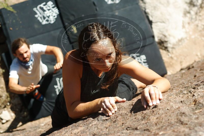 Bouldering in Hueco Tanks on 08/02/2019 with Blue Lizard Climbing and Yoga

Filename: SRM_20190802_1012210.jpg
Aperture: f/4.0
Shutter Speed: 1/800
Body: Canon EOS-1D Mark II
Lens: Canon EF 50mm f/1.8 II