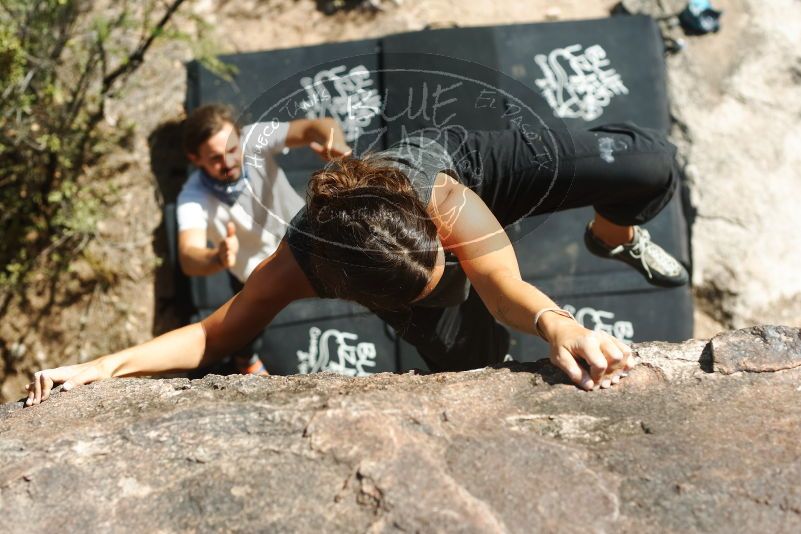 Bouldering in Hueco Tanks on 08/02/2019 with Blue Lizard Climbing and Yoga

Filename: SRM_20190802_1013160.jpg
Aperture: f/4.0
Shutter Speed: 1/800
Body: Canon EOS-1D Mark II
Lens: Canon EF 50mm f/1.8 II