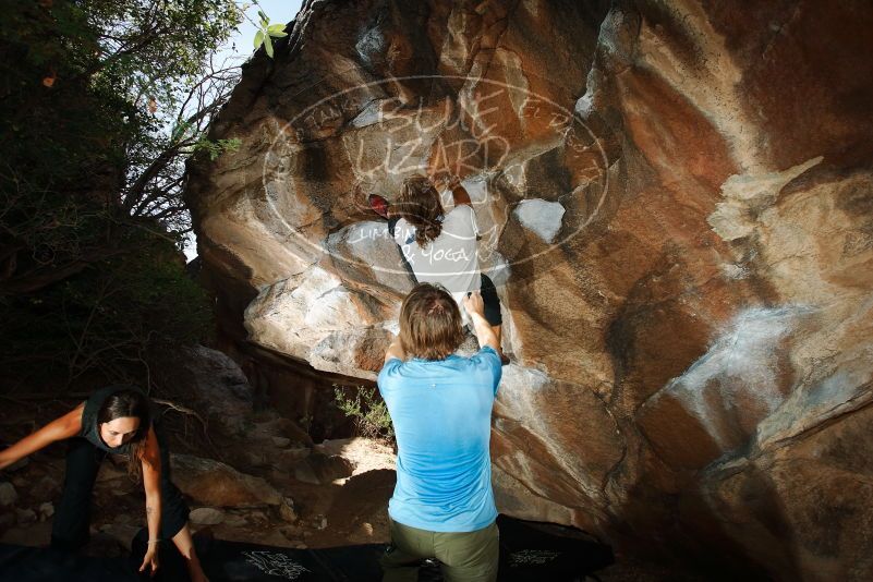 Bouldering in Hueco Tanks on 08/02/2019 with Blue Lizard Climbing and Yoga

Filename: SRM_20190802_1056000.jpg
Aperture: f/5.6
Shutter Speed: 1/250
Body: Canon EOS-1D Mark II
Lens: Canon EF 16-35mm f/2.8 L
