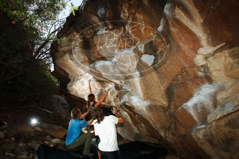 Bouldering in Hueco Tanks on 08/02/2019 with Blue Lizard Climbing and Yoga

Filename: SRM_20190802_1100590.jpg
Aperture: f/5.6
Shutter Speed: 1/250
Body: Canon EOS-1D Mark II
Lens: Canon EF 16-35mm f/2.8 L