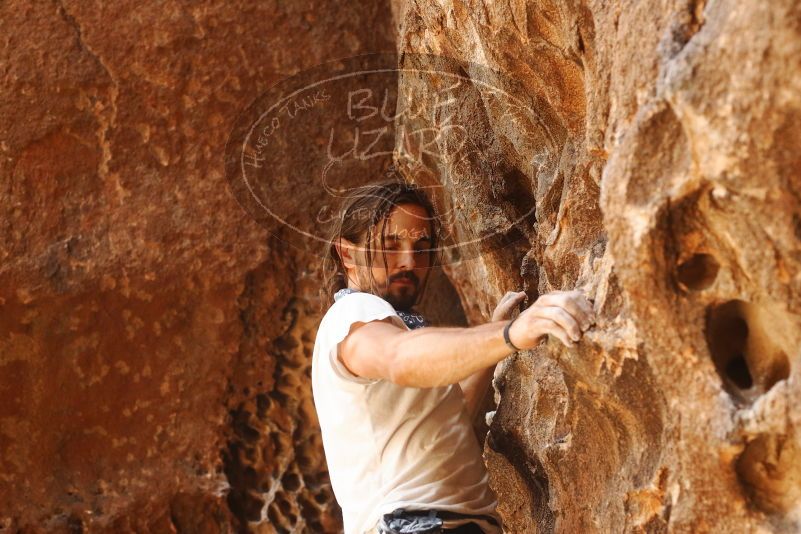 Bouldering in Hueco Tanks on 08/02/2019 with Blue Lizard Climbing and Yoga

Filename: SRM_20190802_1325010.jpg
Aperture: f/4.0
Shutter Speed: 1/160
Body: Canon EOS-1D Mark II
Lens: Canon EF 50mm f/1.8 II