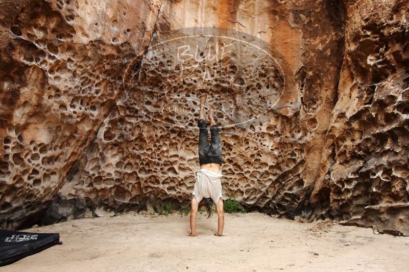 Bouldering in Hueco Tanks on 08/02/2019 with Blue Lizard Climbing and Yoga

Filename: SRM_20190802_1441430.jpg
Aperture: f/5.6
Shutter Speed: 1/100
Body: Canon EOS-1D Mark II
Lens: Canon EF 16-35mm f/2.8 L