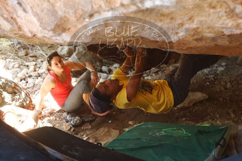 Bouldering in Hueco Tanks on 08/31/2019 with Blue Lizard Climbing and Yoga

Filename: SRM_20190831_1313030.jpg
Aperture: f/3.2
Shutter Speed: 1/160
Body: Canon EOS-1D Mark II
Lens: Canon EF 50mm f/1.8 II