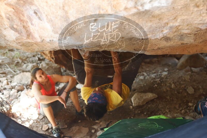 Bouldering in Hueco Tanks on 08/31/2019 with Blue Lizard Climbing and Yoga

Filename: SRM_20190831_1322440.jpg
Aperture: f/2.8
Shutter Speed: 1/320
Body: Canon EOS-1D Mark II
Lens: Canon EF 50mm f/1.8 II