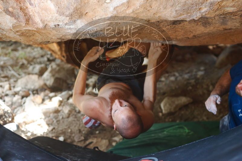 Bouldering in Hueco Tanks on 08/31/2019 with Blue Lizard Climbing and Yoga

Filename: SRM_20190831_1328021.jpg
Aperture: f/2.8
Shutter Speed: 1/400
Body: Canon EOS-1D Mark II
Lens: Canon EF 50mm f/1.8 II