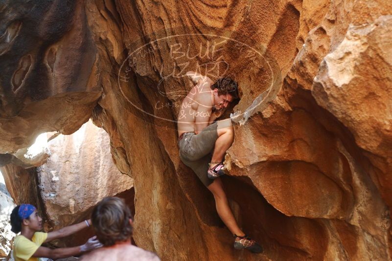 Bouldering in Hueco Tanks on 08/31/2019 with Blue Lizard Climbing and Yoga

Filename: SRM_20190831_1725470.jpg
Aperture: f/2.8
Shutter Speed: 1/250
Body: Canon EOS-1D Mark II
Lens: Canon EF 50mm f/1.8 II