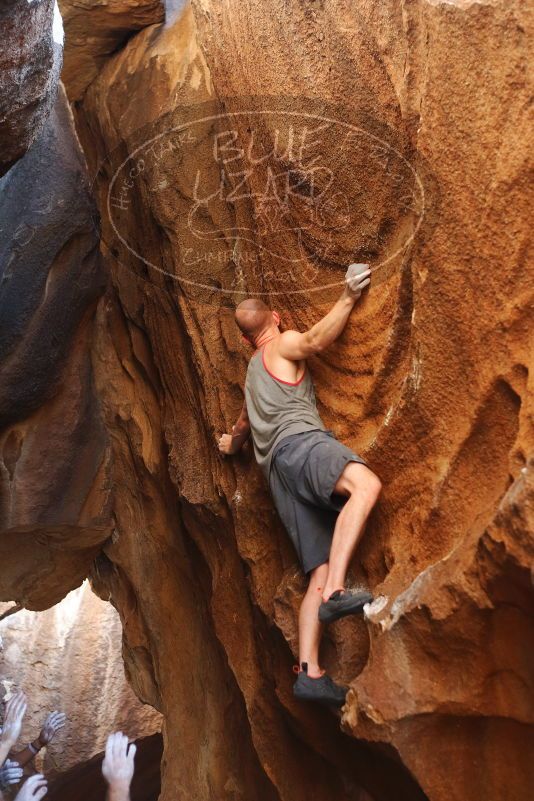 Bouldering in Hueco Tanks on 08/31/2019 with Blue Lizard Climbing and Yoga

Filename: SRM_20190831_1743030.jpg
Aperture: f/3.2
Shutter Speed: 1/250
Body: Canon EOS-1D Mark II
Lens: Canon EF 50mm f/1.8 II