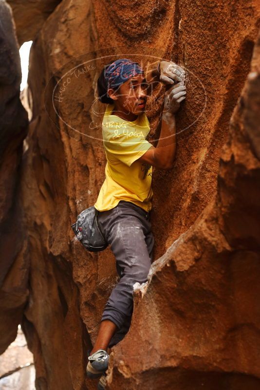 Bouldering in Hueco Tanks on 08/31/2019 with Blue Lizard Climbing and Yoga

Filename: SRM_20190831_1743540.jpg
Aperture: f/3.2
Shutter Speed: 1/250
Body: Canon EOS-1D Mark II
Lens: Canon EF 50mm f/1.8 II