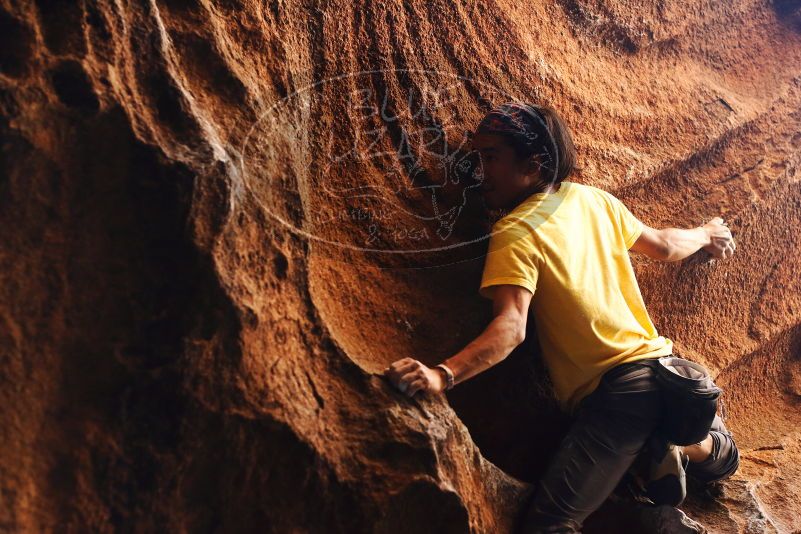 Bouldering in Hueco Tanks on 08/31/2019 with Blue Lizard Climbing and Yoga

Filename: SRM_20190831_1752250.jpg
Aperture: f/2.8
Shutter Speed: 1/200
Body: Canon EOS-1D Mark II
Lens: Canon EF 50mm f/1.8 II