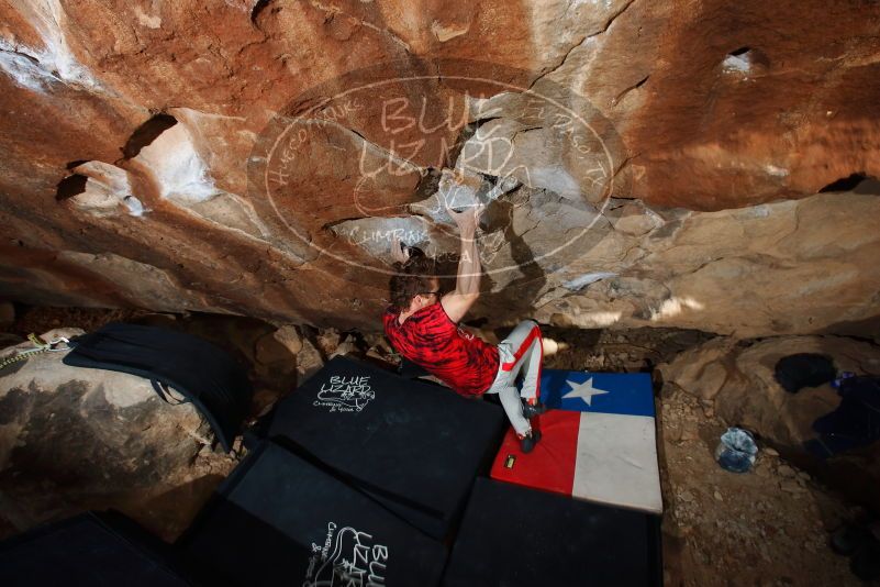 Bouldering in Hueco Tanks on 10/28/2019 with Blue Lizard Climbing and Yoga

Filename: SRM_20191028_1114140.jpg
Aperture: f/7.1
Shutter Speed: 1/250
Body: Canon EOS-1D Mark II
Lens: Canon EF 16-35mm f/2.8 L