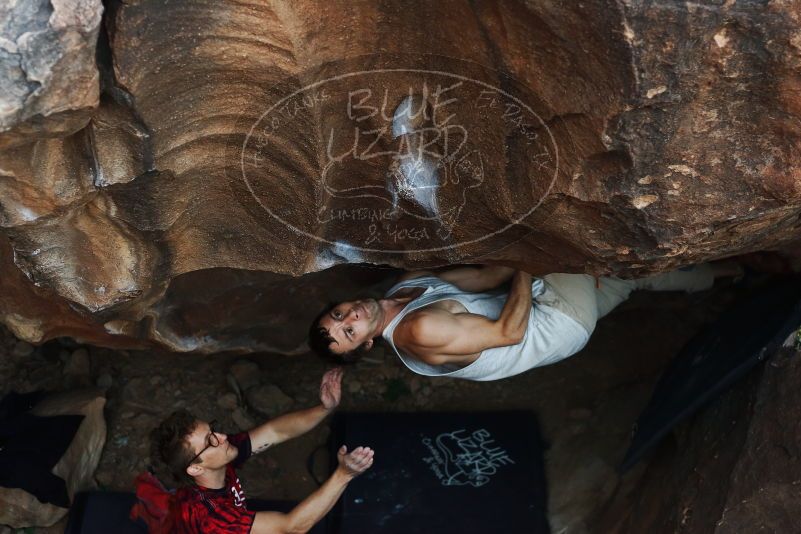 Bouldering in Hueco Tanks on 10/28/2019 with Blue Lizard Climbing and Yoga

Filename: SRM_20191028_1304040.jpg
Aperture: f/3.2
Shutter Speed: 1/250
Body: Canon EOS-1D Mark II
Lens: Canon EF 50mm f/1.8 II