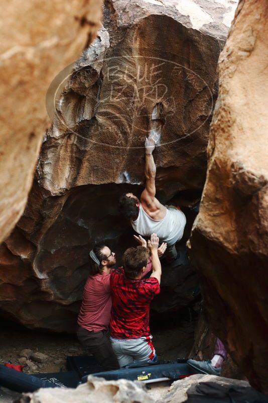 Bouldering in Hueco Tanks on 10/28/2019 with Blue Lizard Climbing and Yoga

Filename: SRM_20191028_1311101.jpg
Aperture: f/3.2
Shutter Speed: 1/250
Body: Canon EOS-1D Mark II
Lens: Canon EF 50mm f/1.8 II