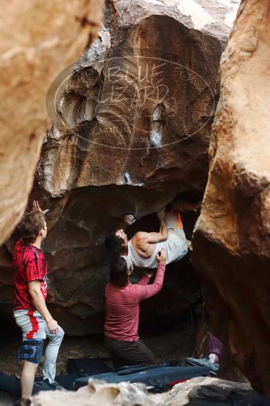 Bouldering in Hueco Tanks on 10/28/2019 with Blue Lizard Climbing and Yoga

Filename: SRM_20191028_1315000.jpg
Aperture: f/3.2
Shutter Speed: 1/250
Body: Canon EOS-1D Mark II
Lens: Canon EF 50mm f/1.8 II