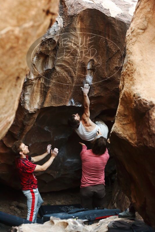Bouldering in Hueco Tanks on 10/28/2019 with Blue Lizard Climbing and Yoga

Filename: SRM_20191028_1325000.jpg
Aperture: f/3.2
Shutter Speed: 1/250
Body: Canon EOS-1D Mark II
Lens: Canon EF 50mm f/1.8 II
