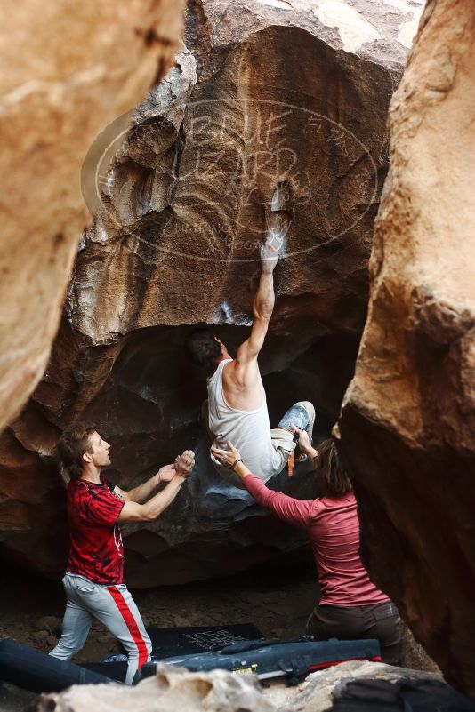 Bouldering in Hueco Tanks on 10/28/2019 with Blue Lizard Climbing and Yoga

Filename: SRM_20191028_1338071.jpg
Aperture: f/3.2
Shutter Speed: 1/250
Body: Canon EOS-1D Mark II
Lens: Canon EF 50mm f/1.8 II