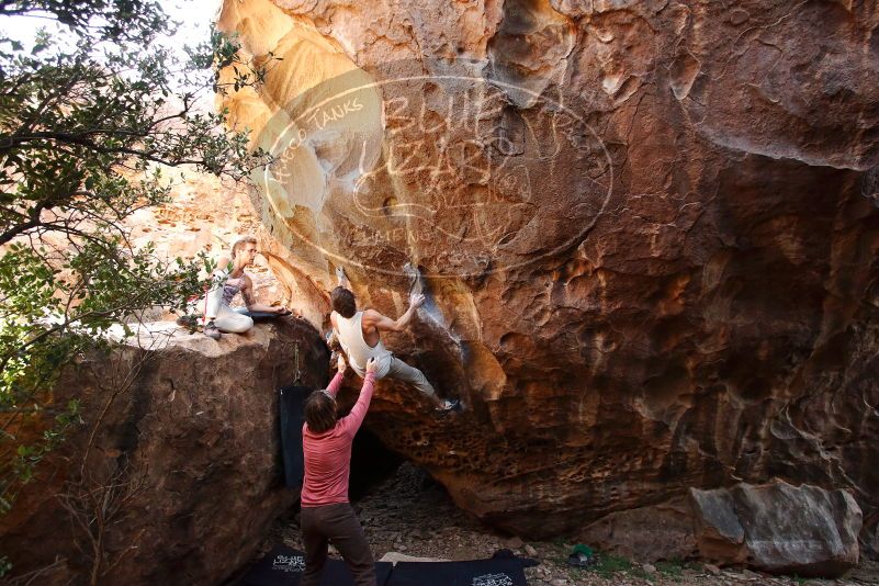 Bouldering in Hueco Tanks on 10/28/2019 with Blue Lizard Climbing and Yoga

Filename: SRM_20191028_1456220.jpg
Aperture: f/4.5
Shutter Speed: 1/250
Body: Canon EOS-1D Mark II
Lens: Canon EF 16-35mm f/2.8 L