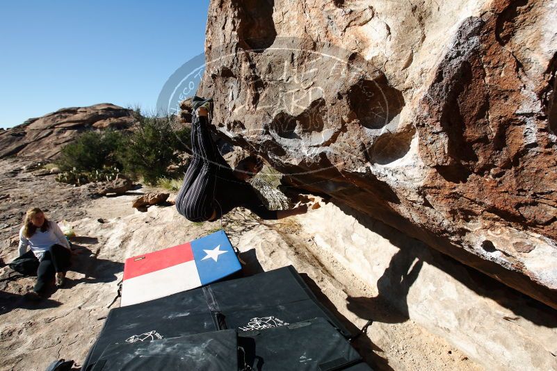 Bouldering in Hueco Tanks on 10/26/2019 with Blue Lizard Climbing and Yoga

Filename: SRM_20191026_1026050.jpg
Aperture: f/5.6
Shutter Speed: 1/800
Body: Canon EOS-1D Mark II
Lens: Canon EF 16-35mm f/2.8 L
