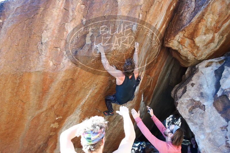 Bouldering in Hueco Tanks on 10/26/2019 with Blue Lizard Climbing and Yoga

Filename: SRM_20191026_1624150.jpg
Aperture: f/5.6
Shutter Speed: 1/250
Body: Canon EOS-1D Mark II
Lens: Canon EF 16-35mm f/2.8 L