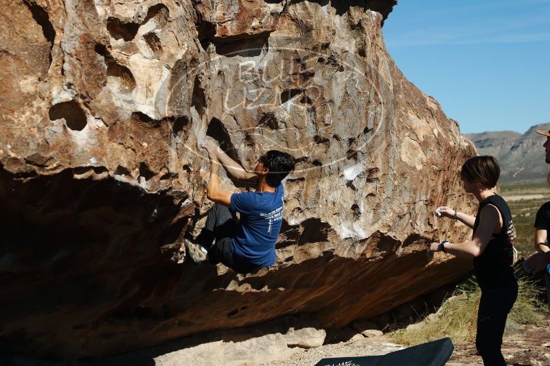 Bouldering in Hueco Tanks on 11/09/2019 with Blue Lizard Climbing and Yoga

Filename: SRM_20191109_1106270.jpg
Aperture: f/4.5
Shutter Speed: 1/1600
Body: Canon EOS-1D Mark II
Lens: Canon EF 50mm f/1.8 II