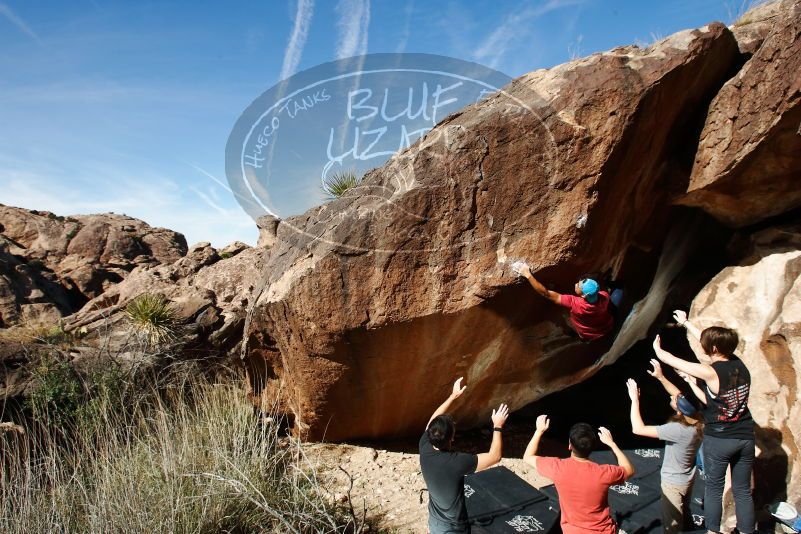 Bouldering in Hueco Tanks on 11/09/2019 with Blue Lizard Climbing and Yoga

Filename: SRM_20191109_1210410.jpg
Aperture: f/8.0
Shutter Speed: 1/250
Body: Canon EOS-1D Mark II
Lens: Canon EF 16-35mm f/2.8 L