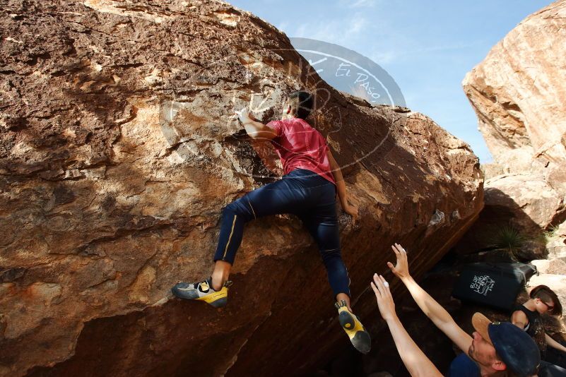 Bouldering in Hueco Tanks on 11/09/2019 with Blue Lizard Climbing and Yoga

Filename: SRM_20191109_1648200.jpg
Aperture: f/5.6
Shutter Speed: 1/800
Body: Canon EOS-1D Mark II
Lens: Canon EF 16-35mm f/2.8 L