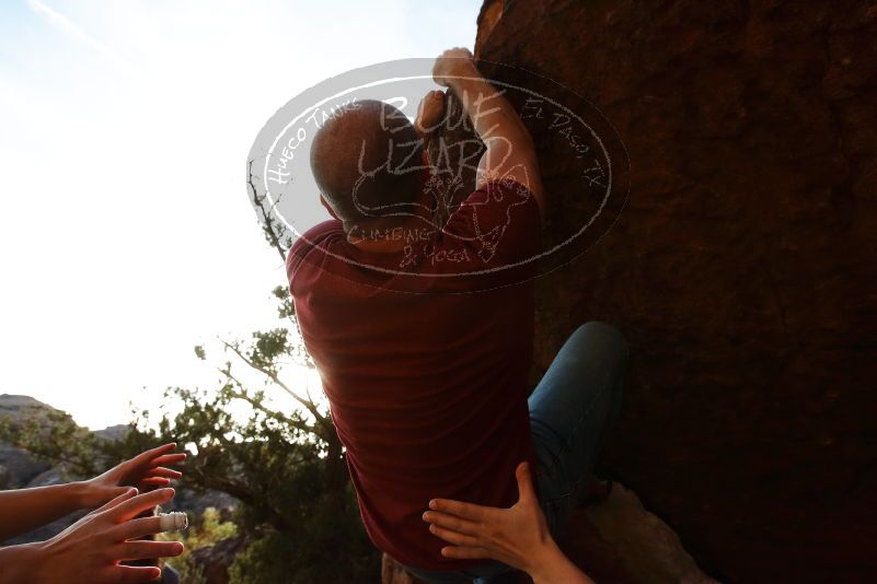 Bouldering in Hueco Tanks on 11/09/2019 with Blue Lizard Climbing and Yoga

Filename: SRM_20191109_1654020.jpg
Aperture: f/5.6
Shutter Speed: 1/1250
Body: Canon EOS-1D Mark II
Lens: Canon EF 16-35mm f/2.8 L