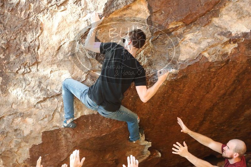 Bouldering in Hueco Tanks on 11/09/2019 with Blue Lizard Climbing and Yoga

Filename: SRM_20191109_1720520.jpg
Aperture: f/4.0
Shutter Speed: 1/640
Body: Canon EOS-1D Mark II
Lens: Canon EF 50mm f/1.8 II