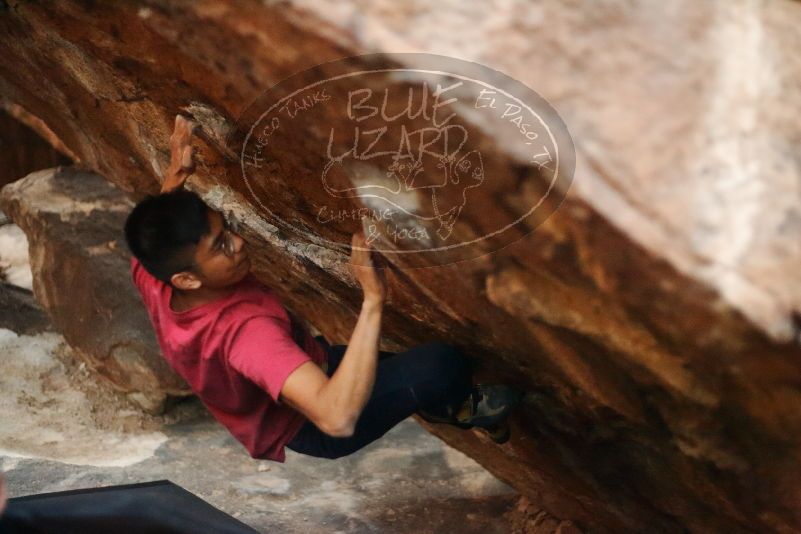 Bouldering in Hueco Tanks on 11/09/2019 with Blue Lizard Climbing and Yoga

Filename: SRM_20191109_1806060.jpg
Aperture: f/1.8
Shutter Speed: 1/200
Body: Canon EOS-1D Mark II
Lens: Canon EF 50mm f/1.8 II
