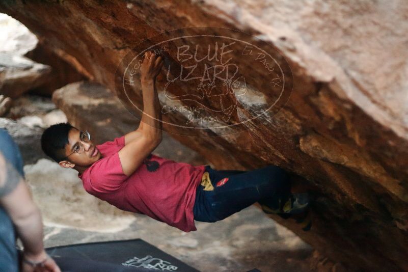 Bouldering in Hueco Tanks on 11/09/2019 with Blue Lizard Climbing and Yoga

Filename: SRM_20191109_1808000.jpg
Aperture: f/1.8
Shutter Speed: 1/200
Body: Canon EOS-1D Mark II
Lens: Canon EF 50mm f/1.8 II