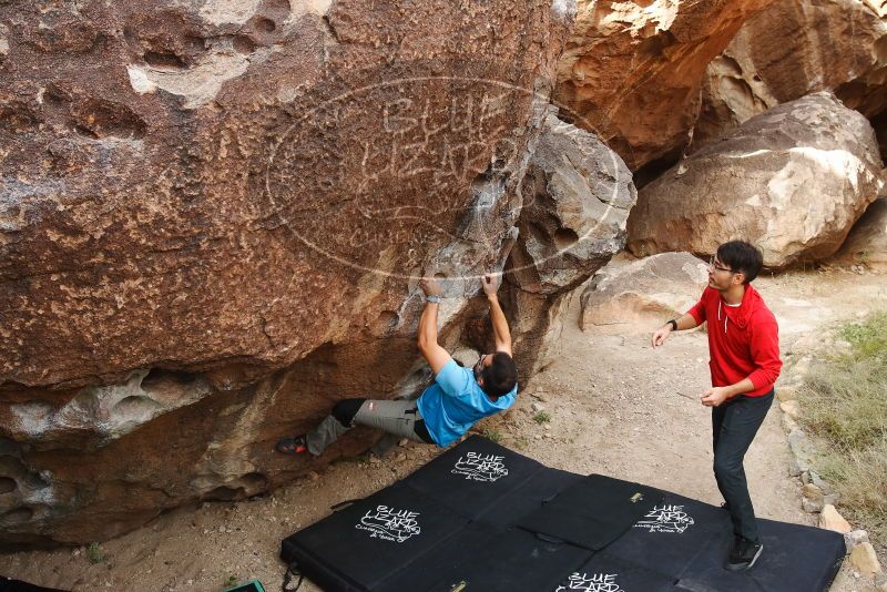 Bouldering in Hueco Tanks on 11/10/2019 with Blue Lizard Climbing and Yoga

Filename: SRM_20191110_1049030.jpg
Aperture: f/5.6
Shutter Speed: 1/250
Body: Canon EOS-1D Mark II
Lens: Canon EF 16-35mm f/2.8 L