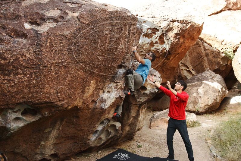 Bouldering in Hueco Tanks on 11/10/2019 with Blue Lizard Climbing and Yoga

Filename: SRM_20191110_1049270.jpg
Aperture: f/5.6
Shutter Speed: 1/250
Body: Canon EOS-1D Mark II
Lens: Canon EF 16-35mm f/2.8 L