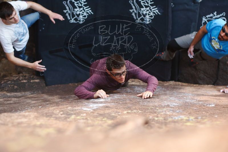 Bouldering in Hueco Tanks on 11/10/2019 with Blue Lizard Climbing and Yoga

Filename: SRM_20191110_1135450.jpg
Aperture: f/2.5
Shutter Speed: 1/250
Body: Canon EOS-1D Mark II
Lens: Canon EF 50mm f/1.8 II