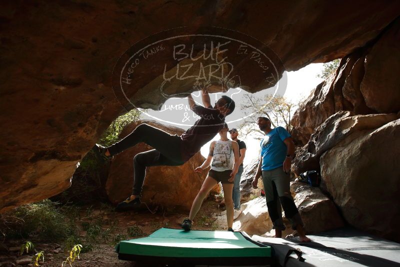 Bouldering in Hueco Tanks on 11/10/2019 with Blue Lizard Climbing and Yoga

Filename: SRM_20191110_1434010.jpg
Aperture: f/5.6
Shutter Speed: 1/800
Body: Canon EOS-1D Mark II
Lens: Canon EF 16-35mm f/2.8 L