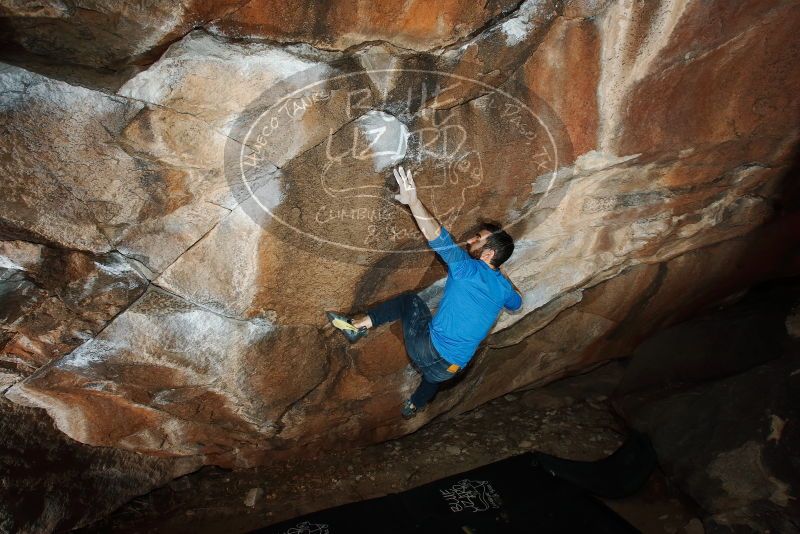 Bouldering in Hueco Tanks on 11/17/2019 with Blue Lizard Climbing and Yoga

Filename: SRM_20191117_1225330.jpg
Aperture: f/8.0
Shutter Speed: 1/250
Body: Canon EOS-1D Mark II
Lens: Canon EF 16-35mm f/2.8 L