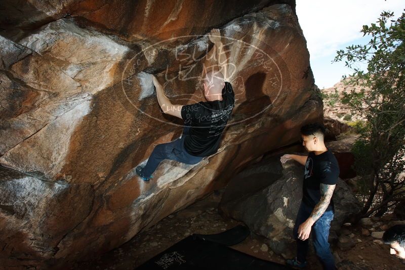 Bouldering in Hueco Tanks on 11/17/2019 with Blue Lizard Climbing and Yoga

Filename: SRM_20191117_1240140.jpg
Aperture: f/8.0
Shutter Speed: 1/200
Body: Canon EOS-1D Mark II
Lens: Canon EF 16-35mm f/2.8 L