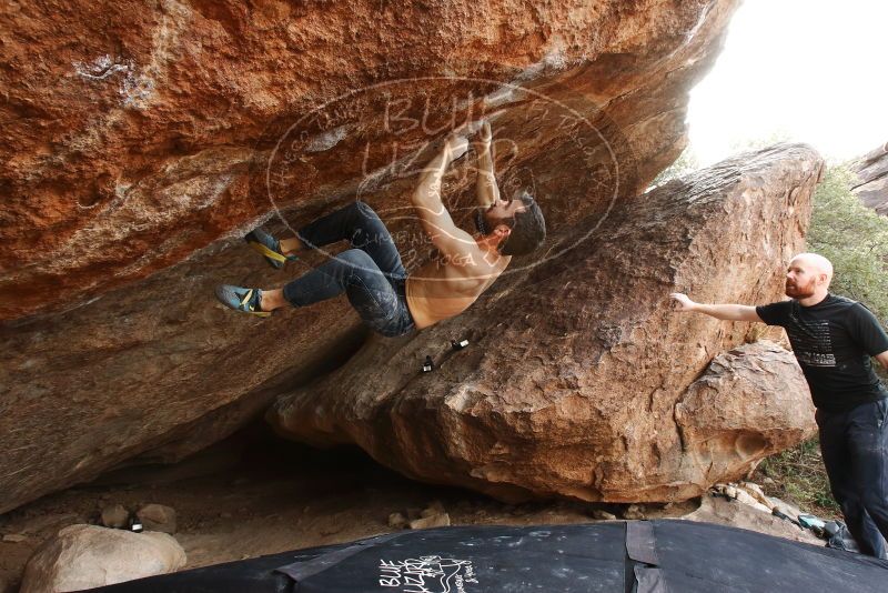 Bouldering in Hueco Tanks on 11/17/2019 with Blue Lizard Climbing and Yoga

Filename: SRM_20191117_1422270.jpg
Aperture: f/8.0
Shutter Speed: 1/250
Body: Canon EOS-1D Mark II
Lens: Canon EF 16-35mm f/2.8 L