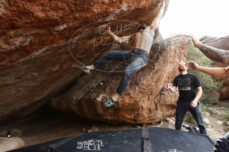 Bouldering in Hueco Tanks on 11/17/2019 with Blue Lizard Climbing and Yoga

Filename: SRM_20191117_1422340.jpg
Aperture: f/8.0
Shutter Speed: 1/250
Body: Canon EOS-1D Mark II
Lens: Canon EF 16-35mm f/2.8 L