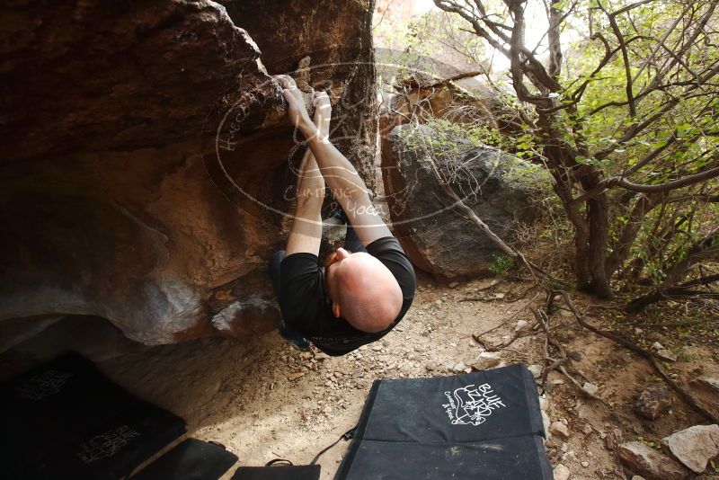 Bouldering in Hueco Tanks on 11/17/2019 with Blue Lizard Climbing and Yoga

Filename: SRM_20191117_1449201.jpg
Aperture: f/5.0
Shutter Speed: 1/250
Body: Canon EOS-1D Mark II
Lens: Canon EF 16-35mm f/2.8 L