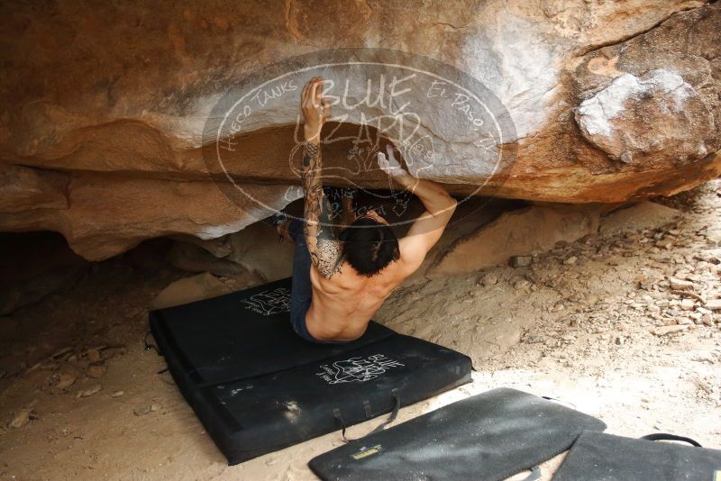 Bouldering in Hueco Tanks on 11/17/2019 with Blue Lizard Climbing and Yoga

Filename: SRM_20191117_1504500.jpg
Aperture: f/2.8
Shutter Speed: 1/250
Body: Canon EOS-1D Mark II
Lens: Canon EF 16-35mm f/2.8 L