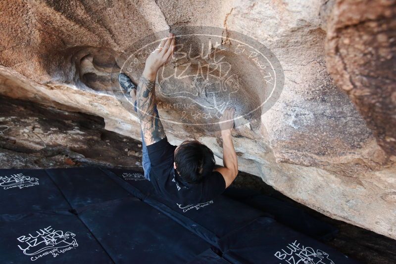 Bouldering in Hueco Tanks on 11/17/2019 with Blue Lizard Climbing and Yoga

Filename: SRM_20191117_1554370.jpg
Aperture: f/4.5
Shutter Speed: 1/250
Body: Canon EOS-1D Mark II
Lens: Canon EF 16-35mm f/2.8 L